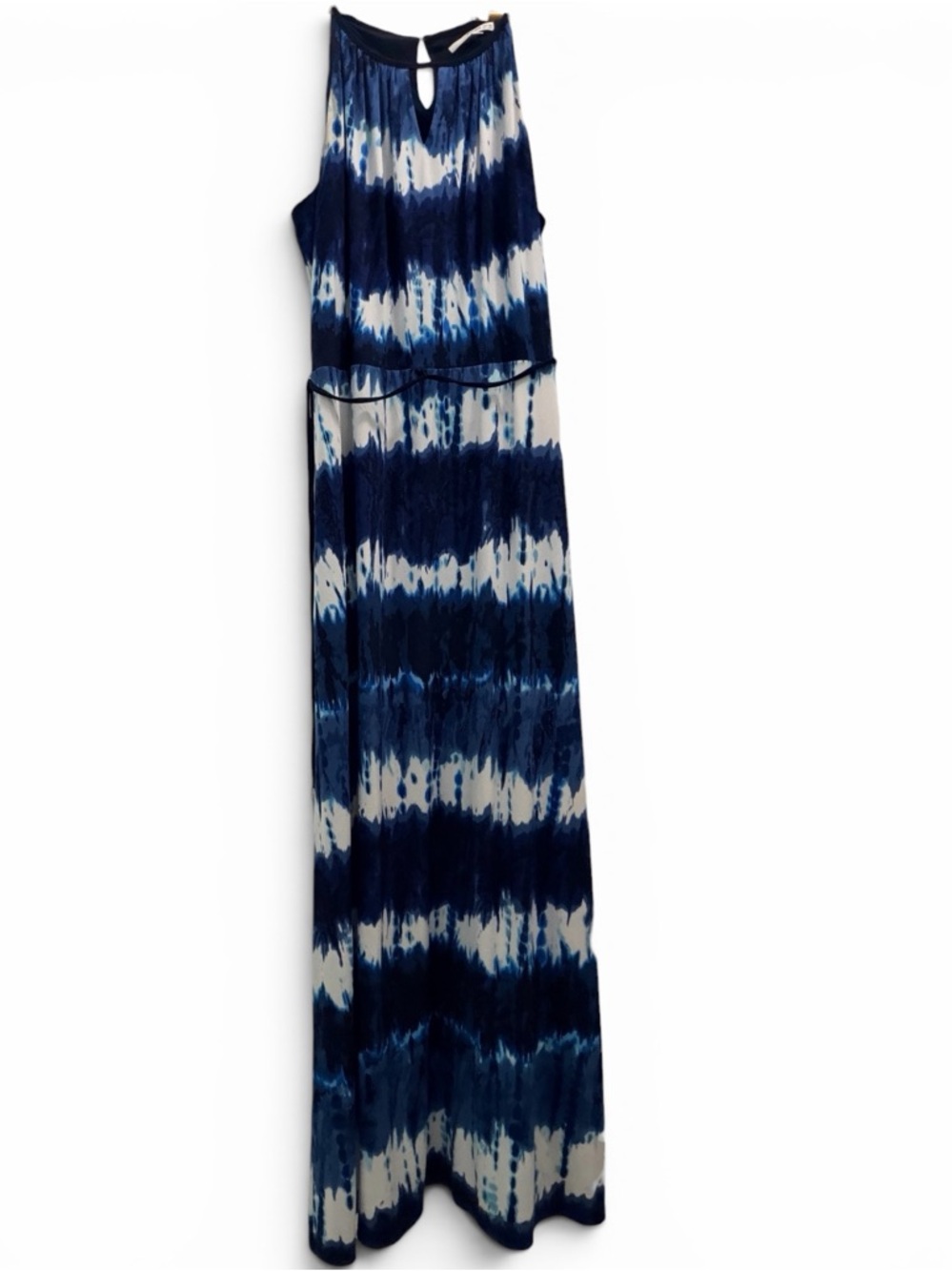 Studio One Navy and White Tie-Dye Maxi Dress L/XL